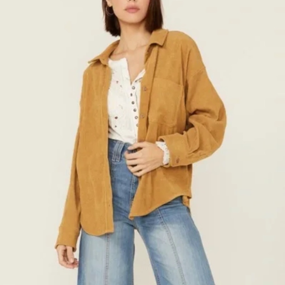 Wishlist Apparel Mustard Corduroy Shacket Size S/M